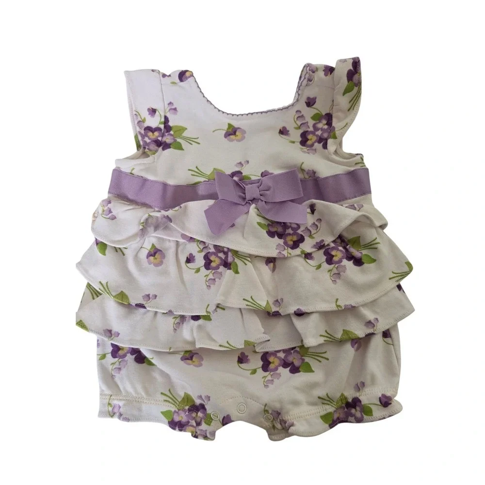 Baby Girl Clothes‎ Bundle 0-3M 0-6M Rompers Bodysuits Floral Giraffe Lot 7pc